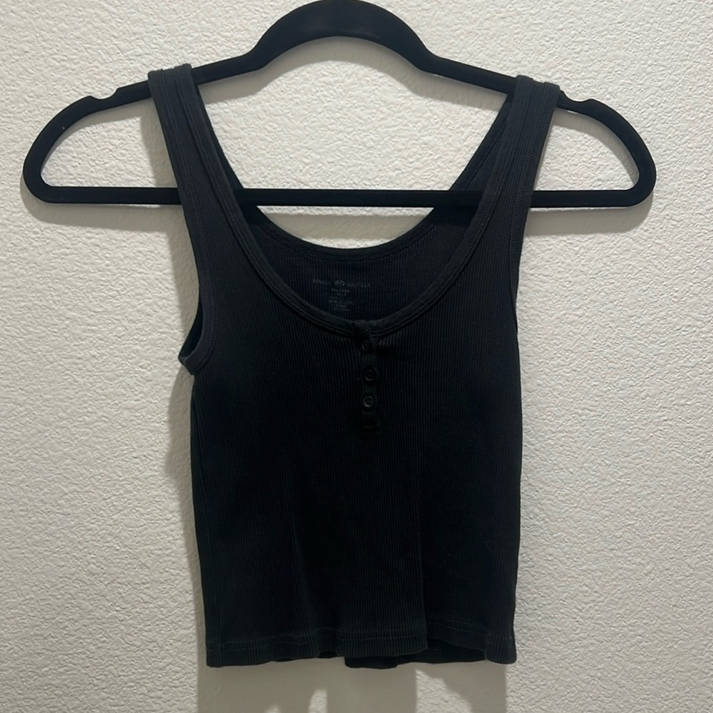 Brandy Melville Black Tank Top Ribbed